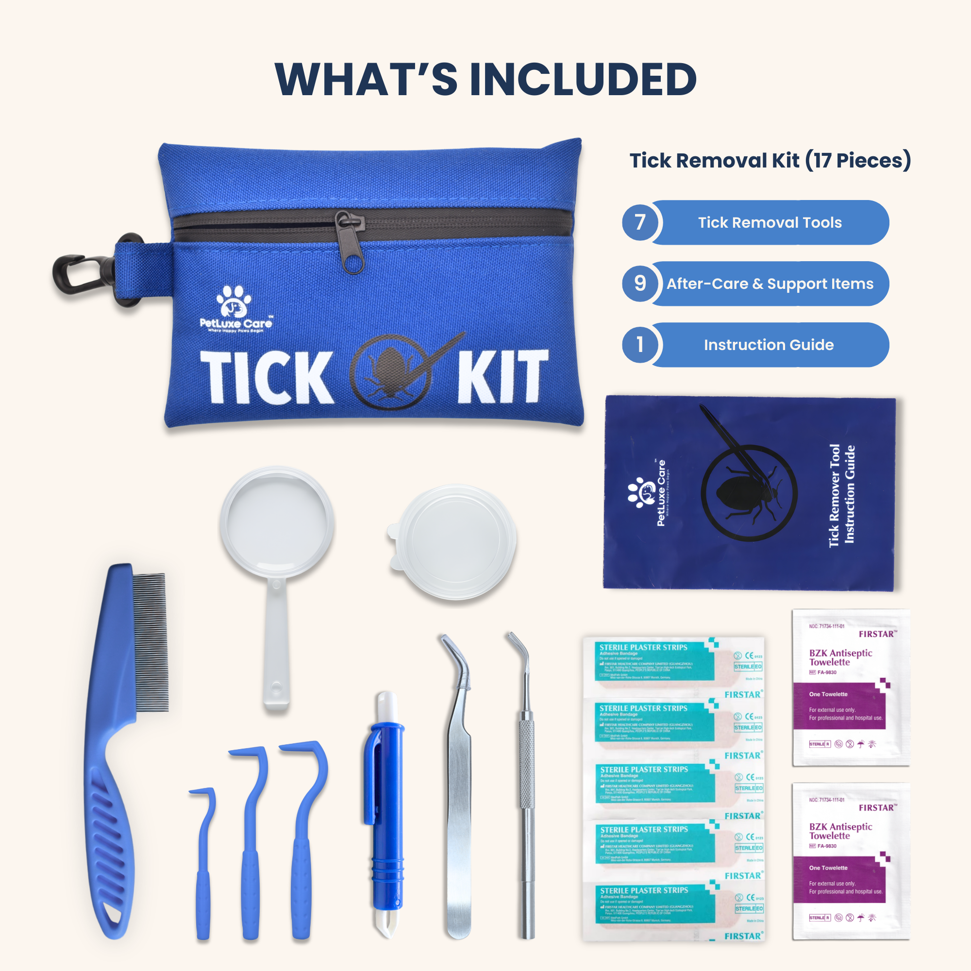 PetLuxe Care Tick Removal Kit for Dogs & Cats