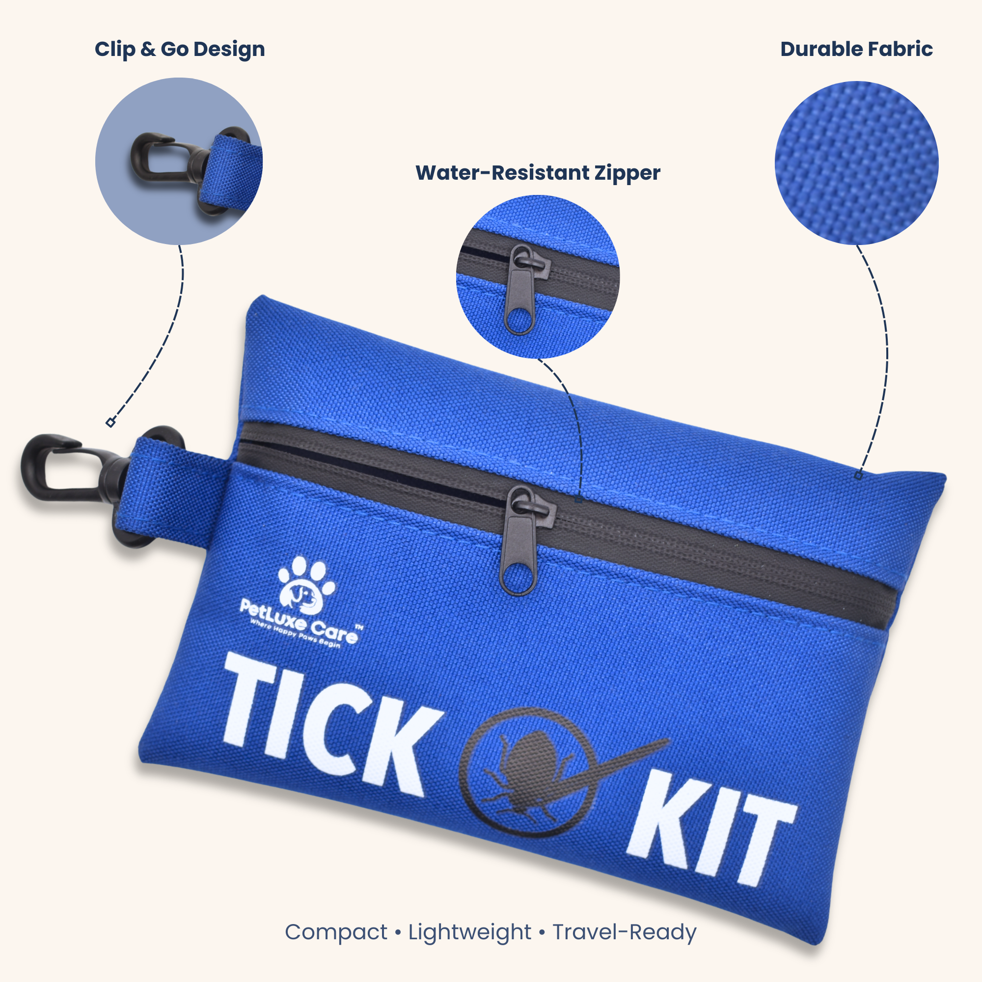 PetLuxe Care Tick Removal Kit for Dogs & Cats